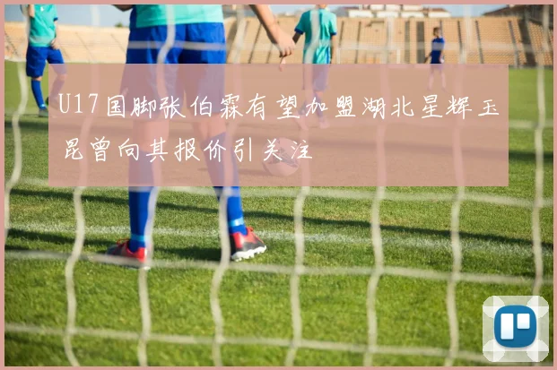U17国脚张伯霖有望加盟湖北星辉玉昆曾向其报价引关注